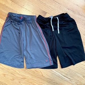 Set of 2 boys basketball shorts grey and black L